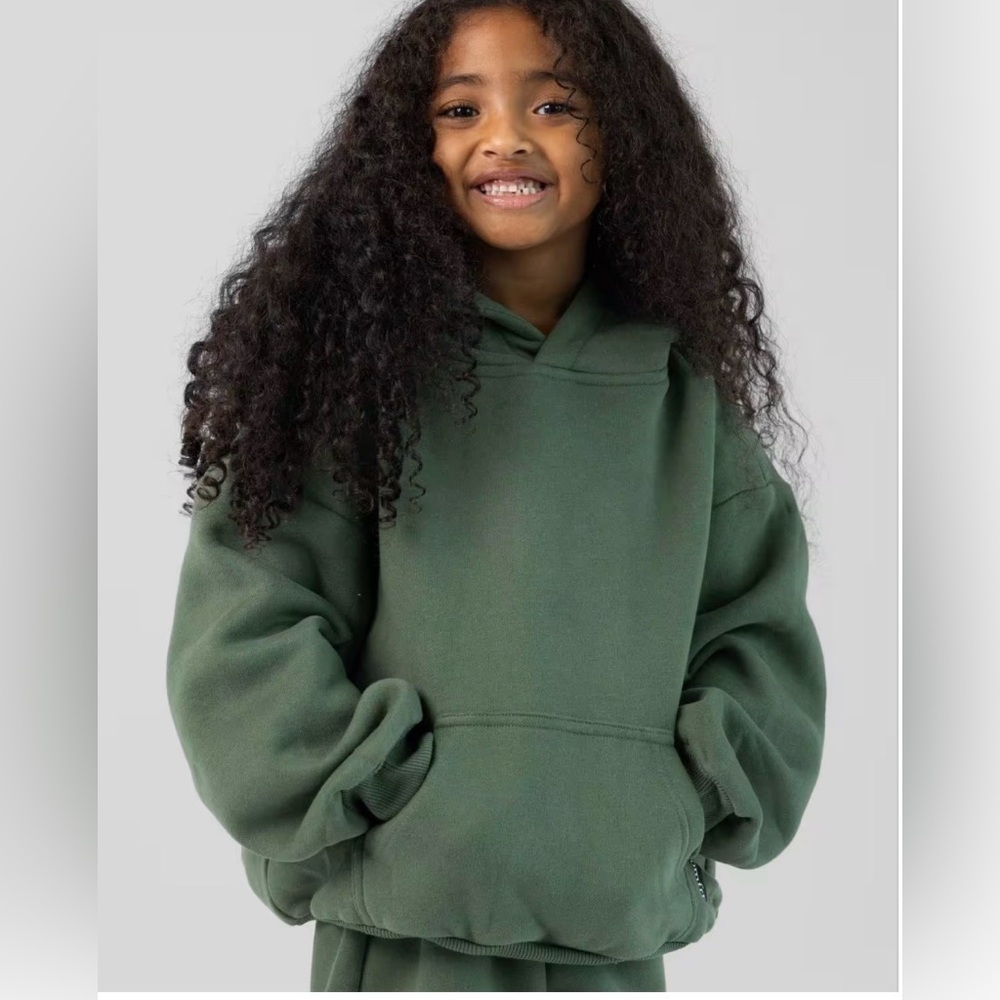 Forest Green Kids Comfrt Hoodie Small